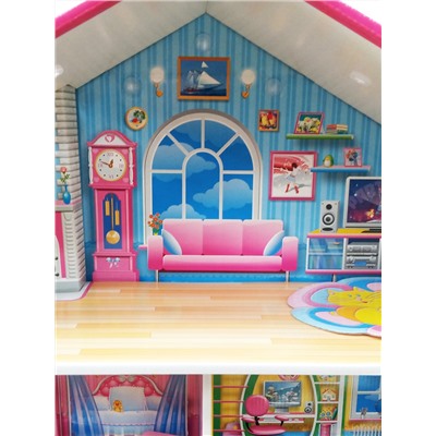 Кукольный трехэтажный домик быстрой сборки «Усадьба» Серия Dream House