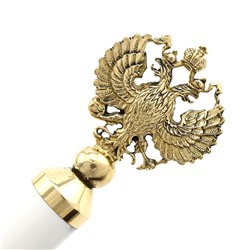 Ручка подарочная из камня "Флаг России с гербом"