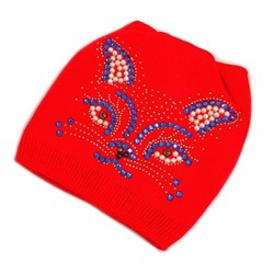 Шапка подростковая с ушками "Кошка" (ярко-розовый) -11