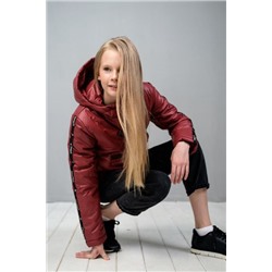 Куртка-анорак для девочки бордо