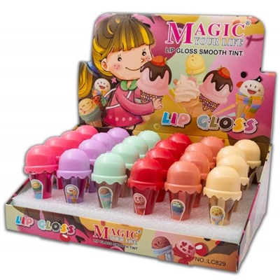 Блеск для губ MAGIC LIP GLOSS Мороженое проявл. LС-829 Karite (мин.6шт.)