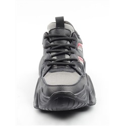 DHJ03-1 BLACK Кроссовки женские (нат.кожа, нат.замша, текстиль) размер 38