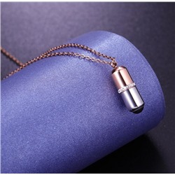 SALE! Подвеска на цепочке из ювелирной стали, "Капсула Любви", с проекцией, 1 шт.