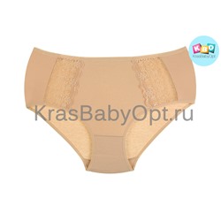 Трусы женские с высокой посадкой и кружевными вставками