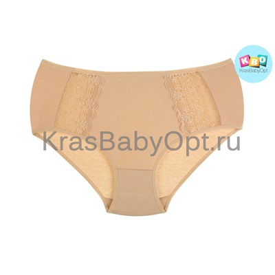 Трусы женские с высокой посадкой и кружевными вставками