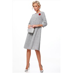 Платье светло-серое с люрексом