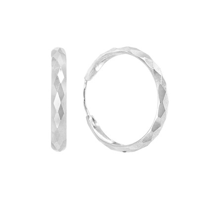 Серьги из серебра без вставки, ТРКШ-7-2,0 а/г
