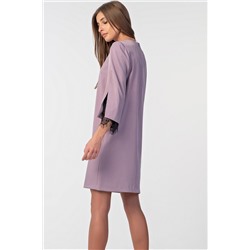 Платье прямое короткое сиреневое