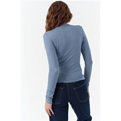 Водолазка трикотажная с горлом синяя дымка