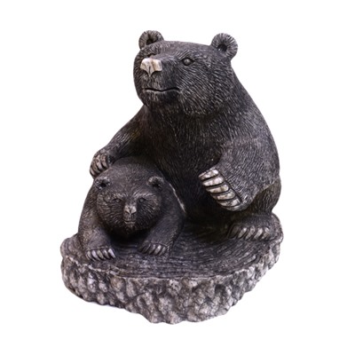 Эксклюзивная скульптура из камня "Медведи" 350*320*350мм