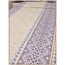 Постельное белье Шуйская бязь Крестики коричневые 8334-1