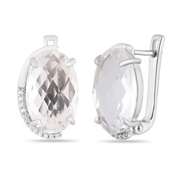 Серьги, горный хрусталь, Чезара