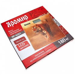 Весы 180 кг 28х28 см электронные напольные ЯРОМИР ЯР-4201 "Тигр"