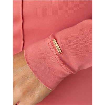 Джемпер с цельнокроеным воротом из премиального хлопка