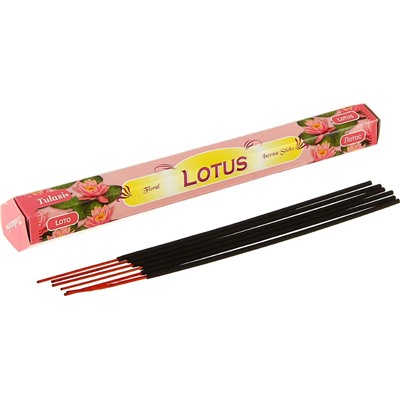 Tulasi LOTUS Floral Incense Sticks, Sarathi (Туласи благовония ЛОТОС, Саратхи), уп. 20 палочек.