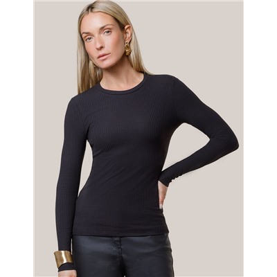 Джемпер из трикотажа в широкий рубчик