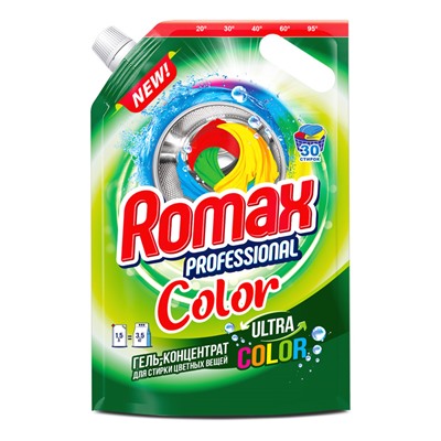 Средство для стирки Romax Professional Color Дой-пак 1,5кг