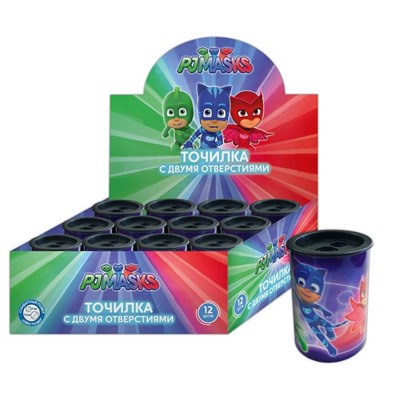 Точилка 2 отв. с контейн. Герои в масках тм PJ Masks