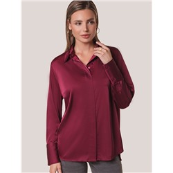 Блузка из сатина с эластаном