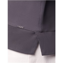 Свитшот из эластичного футера с авторским принтом