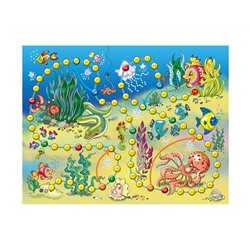 Настольная игра ходилка "Подводные приключения" (европодвес)