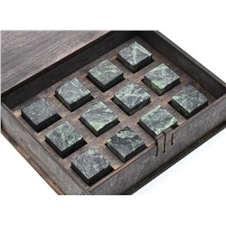 Кубики для охлаждения напитков из змеевика (12шт), 145*105*40мм