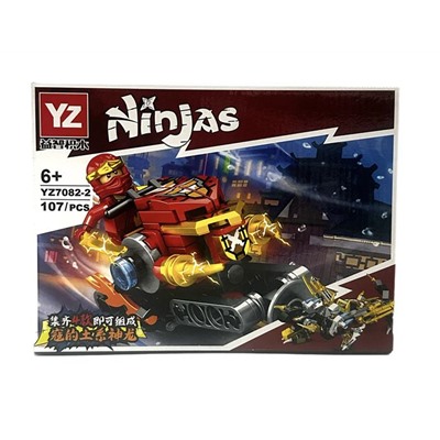 Конструктор NINJAS Ниндзя на Квадроцикле 107дет. 19*14см  / YZ7082-2