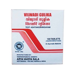 VILWADI GULIKA, Kottakkal Ayurveda (ВИЛВАДИ ГУЛИКА при отравлениях, Коттаккал Аюрведа), 100 таб.