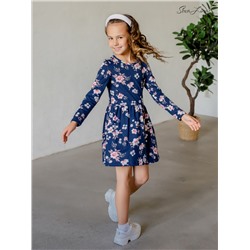 Платье Эля сакура на синем