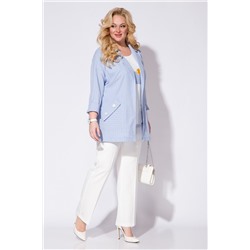 Liliana 1165Бр-П небесный, Брюки,  Жакет,  Топ