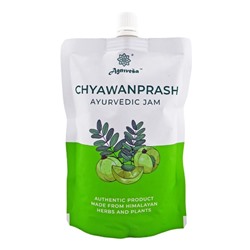 CHYAWANPRASH Ayurvedic Jam, Agnivesa (ЧАВАНПРАШ аюрведический джем, Аутентичный продукт, изготовленный из Гималайских трав и растений, Агнивеша), пакет 300 г. - СРОК ГОДНОСТИ ДО 27 ЯНВАРЯ 2025 ГОДА