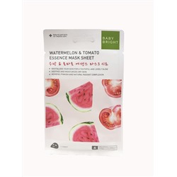 WATERMELON & TOMATO Essence Mask Sheet, Baby Bright (Тканевая маска с экстрактами АРБУЗА И ТОМАТА, Бэйби Брайт), 20 г. (1 шт.)