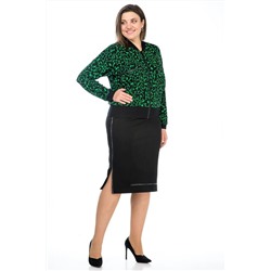 Lady Style Classic 2472/1 черный_с_зеленым, Юбка,  Жакет