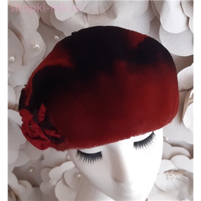 Волна Роза кролик рекс Берет женский (56-58)