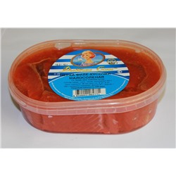Нерка филе- ломтики с/с 220 гр БЕЗ МАСЛА Пластиковая банка.