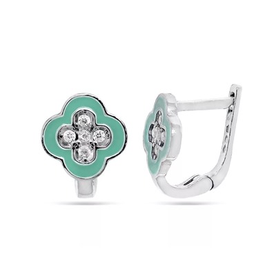 Серьги из серебра эмаль, Тсд67б