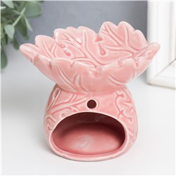 Аромалампа ЛИСТ N315-43 РОЗОВЫЙ (керамика, 8,5 см.), 1 шт.