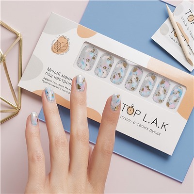TOP L.A.K, Универсальные лаковые полоски с готовым дизайном № 067