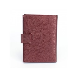 Обложка для авто+паспорт-Croco-ВП-1022 с хляст,  двойн стенка,  натуральная кожа бордо металлик (232)  237573