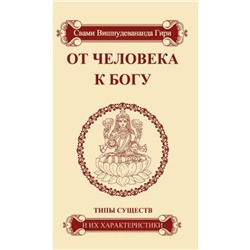 Книга ОТ ЧЕЛОВЕКА К БОГУ. Типы существ и их характеристики. Свами Вишнудевананда Гири (мягкий переплёт, 74 стр.), 1 шт.