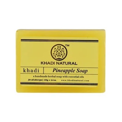 PINEAPPLE SOAP Handmade Herbal Soap With Essential Oils, Khadi Natural (АНАНАС Мыло ручной работы с эфирными маслами, Кхади), 125 г.