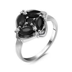 Кольцо из серебра сапфир корунд, Ромейн