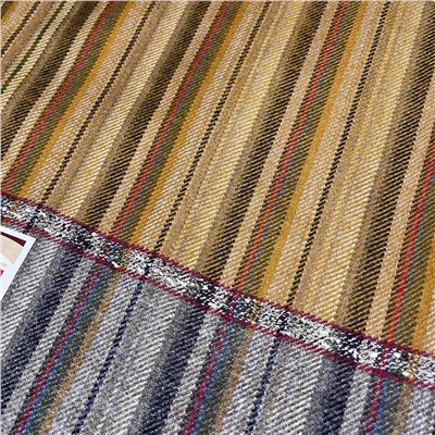 MOHINI SHAWLS Тёплый тибетский палантин В ПОЛОСКУ, цвет БЕЖЕВЫЙ (разный дизайн, размер 200 см. х 90 см.), 1 шт.