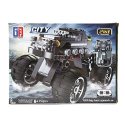 Конструктор City 2в1 Трансформер квадроцикл 152дет. 26*19,5см / коробка 123-423