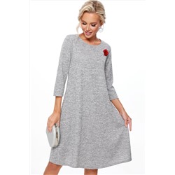 Платье светло-серое с люрексом