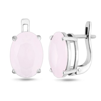 Серьги, розовый кварц, Ю-200М40