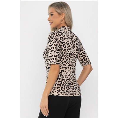 Блуза трикотажная Новый день НЬЮ (бежевая) Б14369-19М