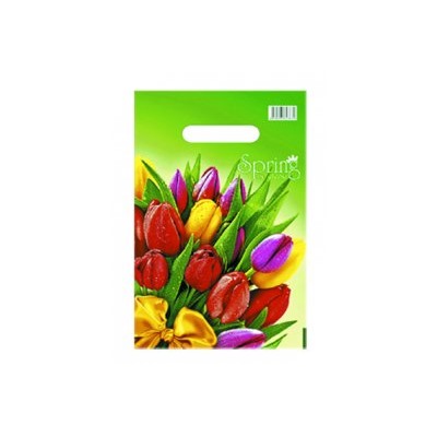 Пакет с прорубной неусиленной ручкой 20*30 (30мкм) Весна (2000/100)