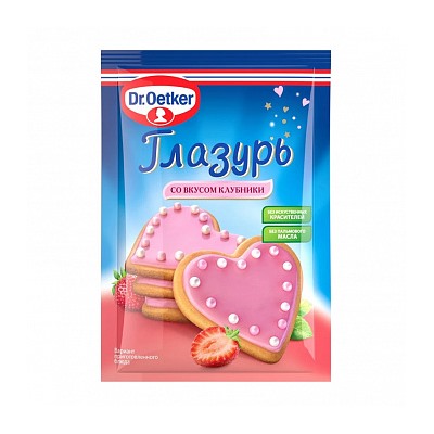 Глазурь сахарная розовая Dr.Oetker, 90 г. Годен до 29.10.2023