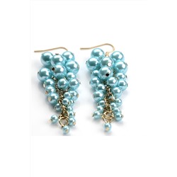 Серьги-гроздь ZZ3850 голубой